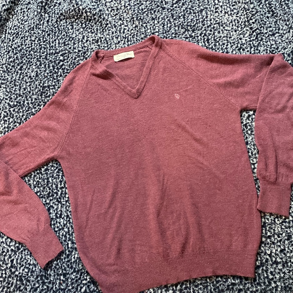 Dior burgundy cotton sweater size XL